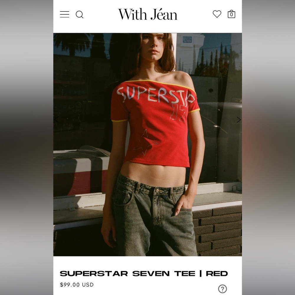 With Jéan Superstar Seven Tee Red
